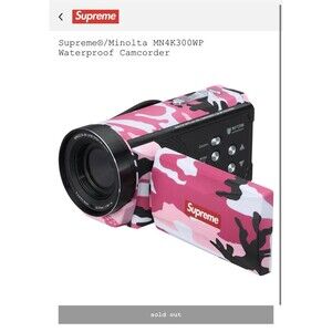 Supreme Minolta MN4K300WP Waterproof Camcorder Pink Camo IN HAND
